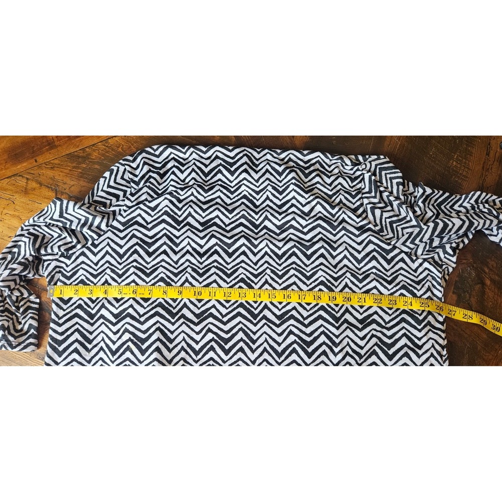 Onque Elements of Life Casual Fun‎ Geometric Black White Jacket Top Shirt NEW 2X - Picture 5 of 5